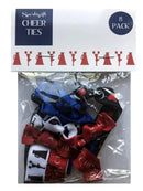 8 Piece Cheerleading Hair Elastic Set - Accessories for Cheerleaders, Cheer Coaches, Stunt Partners, Cheer Teams, Cheer Classmates and Friends, Women, Girls - MADE in the USA Sportigift