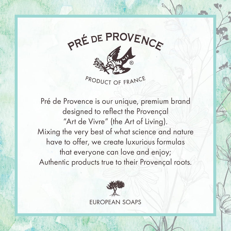 Pre de Provence Artisanal Soap Bar, Natural French Skincare, Enriched with Organic Shea Butter, Quad Milled for Rich, Smooth & Moisturizing Lather, Jade Vine, 5.3 Ounce Infinity Warehouse