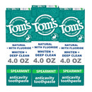 Tom's of Maine Whiten Plus Deep Clean Whitening Toothpaste, Natural Whitening Toothpaste with Plant-Based Cleansers, Enamel Safe, Whitens Without Causing Sensitivity, Peppermint, 4.0 oz (Pack of 3) Infinity Warehouse