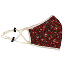 WITHMOONS Cotton Face Bandana Summer Thin Light Double Layers DN1018 (Red) WITHMOONS