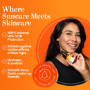 TruSkin SPF 30 Tinted Mineral Sunscreen Serum for Face - 1 fl oz | Universal Tinted | Lightweight Transparent Finish | Zinc Oxide | Vitamin C | Hyaluronic Acid | Ceramides | All Skin Types Infinity Warehouse