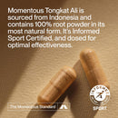 Momentous Tongkat Ali Supplement - Longjack Root Extract Powder for Men & Women - Supports Hormone Balance, Performance, & Mood - Natural Wellness - Informed Sport Certified - 400 mg - 30 Servings Infinity Warehouse