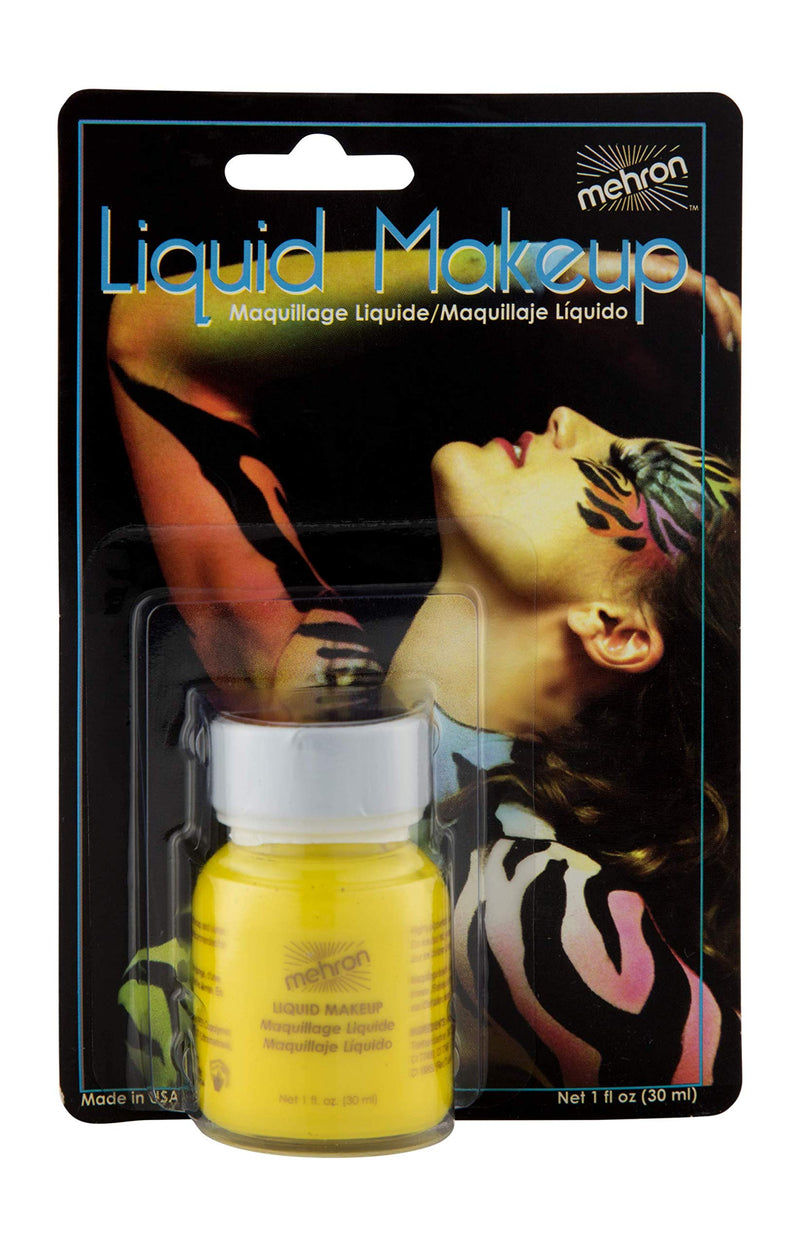Mehron Makeup Liquid Face & Body Paint (1 oz) (YELLOW) Mehron