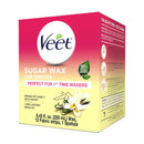 Veet Sugar Wax Hair Remover - Contains 12 Fabric Strips & 1 Spatula with a Temperature Indicator (Pack of 3) Veet