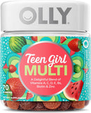 OLLY Teen Girl Multi Gummy, Healthy Skin and Immune Support*, Essential Vitamins, Biotin, Zinc, Chewable Multivitamin, Strawberry Melon Flavored, 50 Day Supply - 100 Count Infinity Warehouse