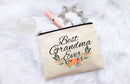 Moonwake Designs- Best Grandma Ever Makeup Bag, Gift for Grandma, Mother's Day Gift, Cosmetic Bag for Nana, Floral Bag, Travel Makeup Pouch Moonwake Designs