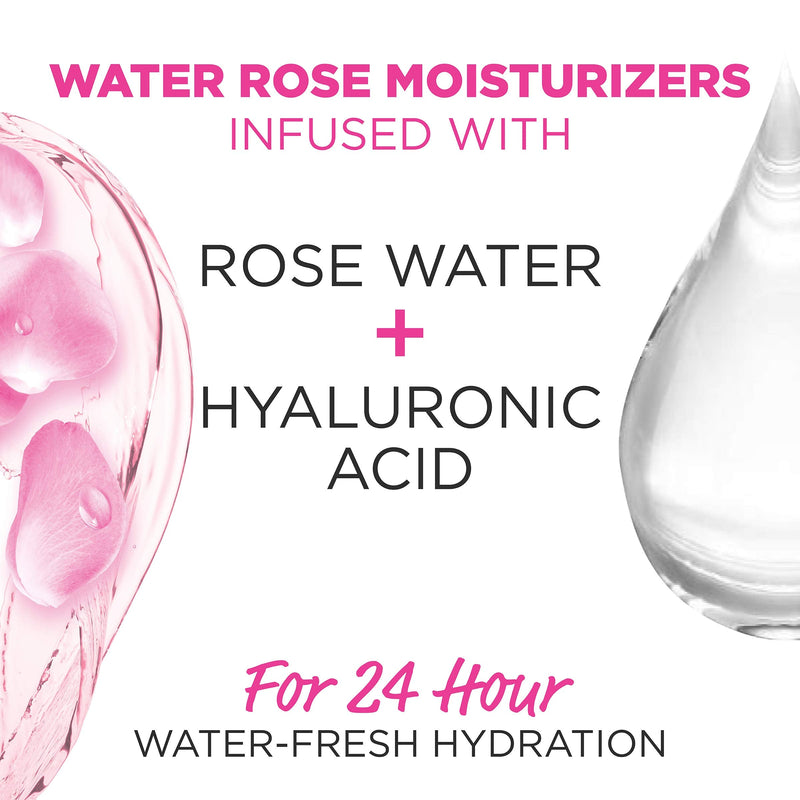 Garnier SkinActive Water Rose 24H Moisture Gel with Rose Water and Hyaluronic Acid, Face Moisturizer, For Normal to Combination Skin, 2.4 Fl Oz Garnier
