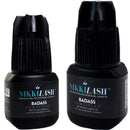 NIKKILASH BADASS SENSITIVE Eyelash Extension Glue with Latex-Free Low-Fume Low-Odor Less-Irritation | Formulated to Minimize Allergy Reactions For Sensitive Eyes Clients | Extra Strong Retention - 5ML NIKKILASH