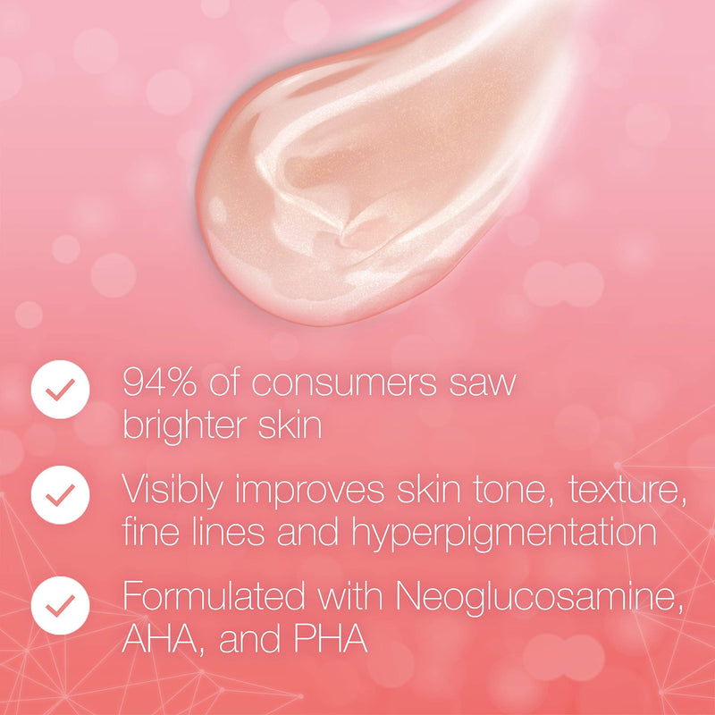 Neutrogena Bright Boost Brightening Moisturizing Face with Skin Resurfacing and Brightening Neoglucosamine for smooth skin Facial with AHA PHA and Mandelic Acids, Gel Cream, 1.7 Fl Oz Neutrogena