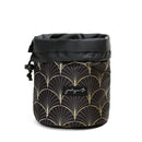 Jadyn B Cinch Top Compact Travel Makeup Bag and Cosmetic Organizer for Women (Deco Frond) Jadyn