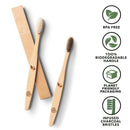 Greenzla Bamboo Toothbrushes (12 Pack) | BPA Free Soft Bristles Toothbrushes | Eco-Friendly, Natural Bamboo Toothbrush | Biodegradable, Compostable & Organic Charcoal Wooden Toothbrushes GREENZLA