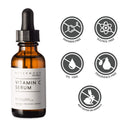 Asterwood Naturals Pure Vitamin C Facial Serum for Skin Organic Hyaluronic Acid Added; Brightening, Smoothing, Hydrating; Fragrance Free, Paraben Free, 29 ml/1 oz ASTERWOOD NATURALS