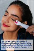 Derma Roller Kit 6 in 1 for Microneedling Face and Body, Titanium Needles 0.20, 0.25, 0.3mm length, Microneedle Roller for Home Use, Face Roller, Microdermabrasion, Safe for Beginners, Cosmetics INOTKA