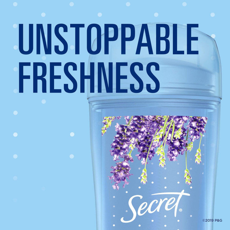 Secret Antiperspirant and Deodorant for Women, Invisible Solid, Lavender, 2.6 Oz, Pack of 3 Old Spice