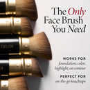 LAURA GELLER NEW YORK Retractable Black Kabuki Brush for Liquid, Cream and Powder Face Makeup With Aluminum Handle Infinity Warehouse