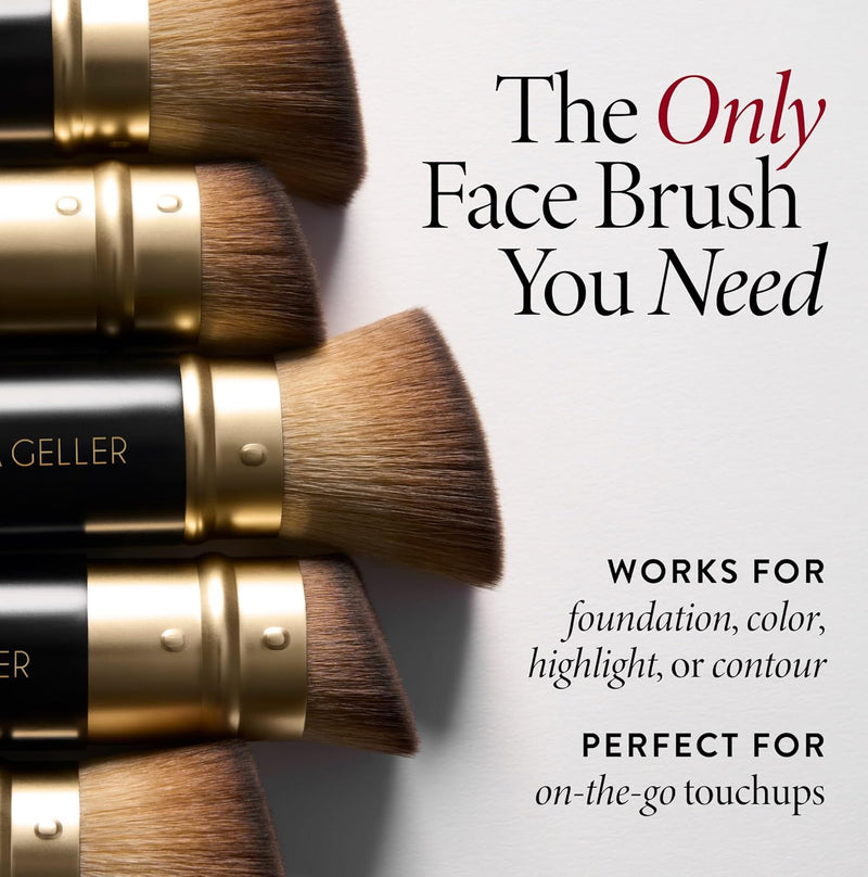 LAURA GELLER NEW YORK Retractable Black Kabuki Brush for Liquid, Cream and Powder Face Makeup With Aluminum Handle Infinity Warehouse