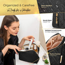 Large Cosmetic & Toiletry Bag, Zippered Makeup Pouch for Women & Girls, Travel Cute Organizer Suitable for Purse, Versatile Bag with Multiple Compartments for Makeup, Toiletries, Pencils, Accessories BOACAY Store