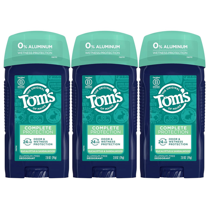 Tom's of Maine Antiperspirant Deodorant for Men, North Woods, 2.8 oz, Pack of 3 (Packaging May Vary) Infinity Warehouse