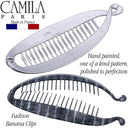 Camila Paris CP3100 7 inch French Banana Clip Hair Comb Classic Girls Updo Flexible Ponytail Holder Interlocking Banana Combs, Fashion Durable Styling Hair Accessories for Women, Made in France Camila