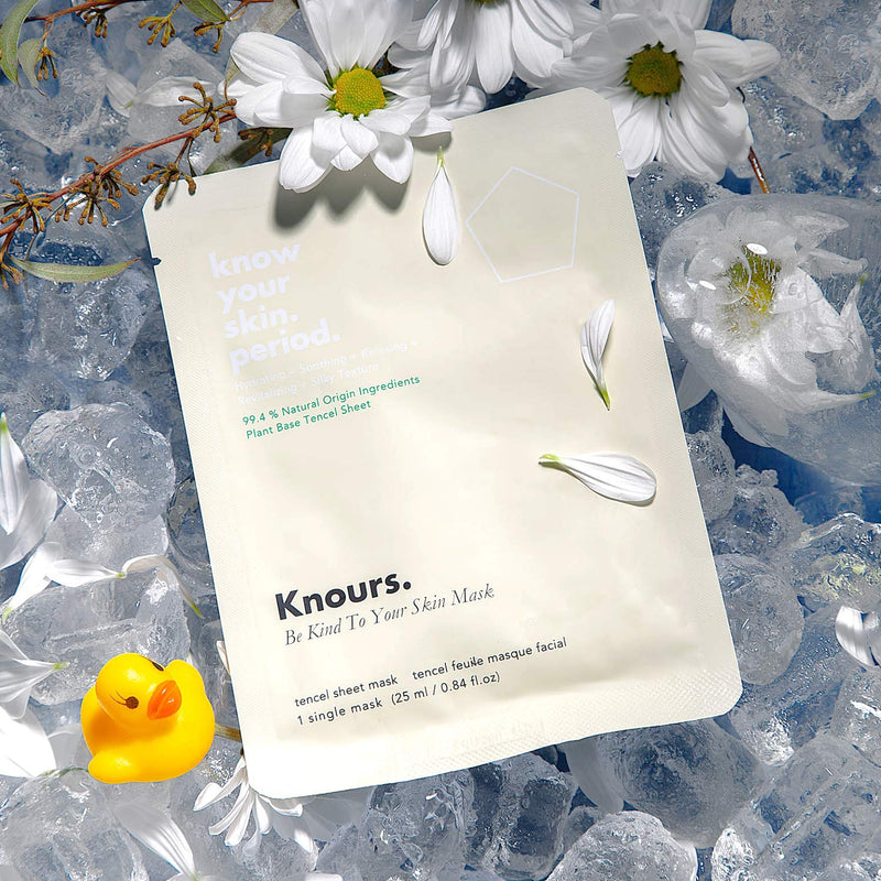 Knours Be Kind Everyday Mask (1ct) | 99% Natural Ingredients Hydrating + Soothing + Revitalizing + Relaxing Effect Facial Nourishing Sheet Mask (EWG Verified Clean Beauty) KNOURS. KNOW YOUR SKIN. PERIOD.