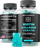 Biotin Gummies with Keratin & Collagen Peptides - Advanced Supplement for Hair Growth Treatment for Men & Women Hair Skin and Nails Vitamins – Biotin 10000mcg | Keratin 100000mcg | Collagen 100000mcg Infinity Warehouse