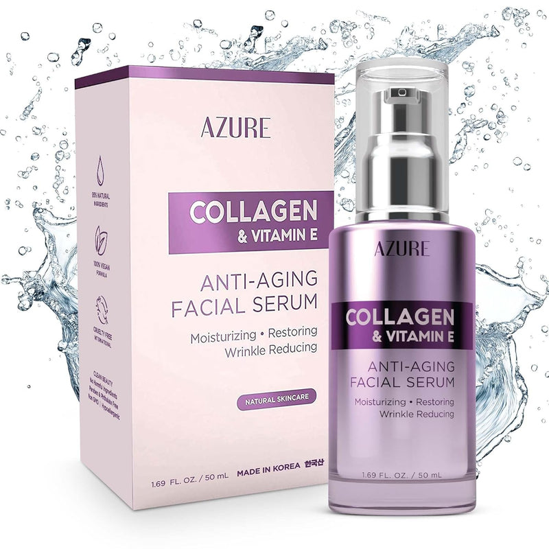 Azure Cosmetics Hyaluronic Acid Serum For Face - Ultra Hydrating, Dermatologist Tested, Anti-Aging Moisturizer for Dark Spots, Fine Lines & Wrinkles - Vegan, Clean Beauty, Korean Skin Care - 1.69 oz Infinity Warehouse