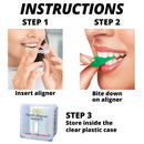 IXO Aligner Seater Chewies for Invisalign Aligners, Mint Scent, Free Carry Case for Travel and Storage (5 PCs) (Green) IXO