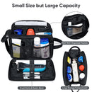 BALEINE Toiletry Bag for Men, Large Travel Toiletries Bags with Water-Resistance Compartment, PU Leather Dopp Kit (Medium, Black) BALEINE