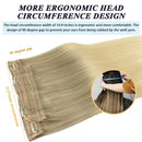 GOO GOO Human Hair Extensions Wire Hair Ash Blonde to Golden Blonde Mixed Platinum Blonde 70g Balayage Human Hair Extensions 12 Inch Straight Real Human Hair Extensions for Women GOO GOO