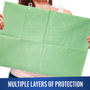 3 Ply 13 x 18 Green Tattoo Piercing Disposable Waterproof Patient Dental Bibs, 125 Pack PlastCare USA
