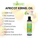 Apricot Kernel Oil (8oz x 2 Pack) 100% Pure, Natural & Cold-Pressed Apricot Oil - Ideal for Massage, Cooking and Aromatherapy- Rich in Vitamin A Sky Organics Store