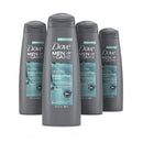 Dove Men+Care Revitalizing 2-in-1 Shampoo and Conditioner For Cleaner, Revitalized Hair Eucalyptus & Birch Plant-Based Cleansers, 90% Naturally Derived Men's Shampoo 12 oz 4 Count DOVE MEN + CARE
