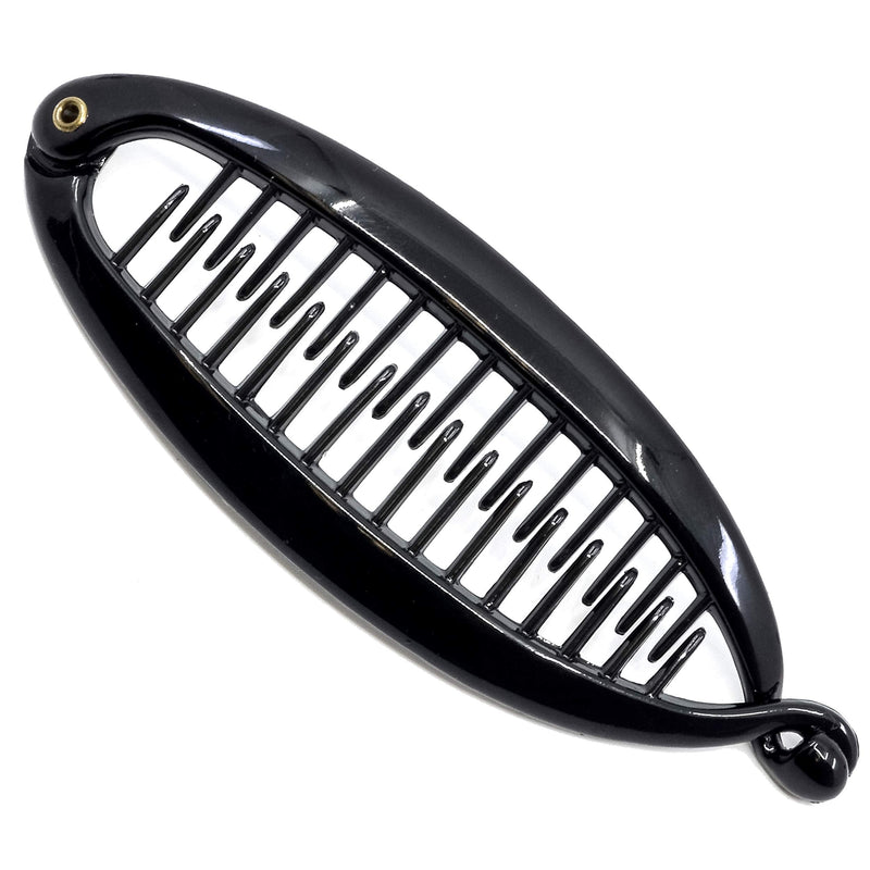 Camila Paris NV138 3.5 inch Small French Banana Clip Hair Comb Classic Girls Updo Flexible Ponytail Holder Interlocking Banana Combs, Fashion Durable Styling Hair Accessories for Women, Made in France Camila