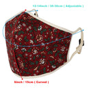 WITHMOONS Cotton Face Bandana Summer Thin Light Double Layers DN1018 (Red) WITHMOONS