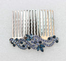 Faship Gorgeous Navy Blue Floral Hair Comb Faship