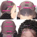 UNice Hair Curly Lace Front Human Hair Wigs for Black Women 150% Density Unprocessed Brazilian Virgin Hair 13x4 Lace Frontal Wig with Baby Hair for Women Natural Black Color (14 Inch) UNICE Store