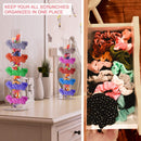 FAIRY DECOR Scrunchie Holder - Acrylic Hair Ties Organizer Storage for Teen Girls Gifts - Perfect for VSCO Girls Stuff - 11 Inches clear FAIRY DECOR
