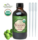 US Organic Tamanu Oil, USDA Certified Organic, 100% Pure Virgin Cold Pressed Unrefined, Dark Green Color, Sourced from Southeast Asia_Improved Cap_4oz (115 ml) US Organic
