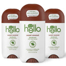 hello Sweet Coconut Deodorant With Shea Butter for Women + Men, 24 Hour Odor Protection, No Aluminum + No Baking Soda, Vegan & Parabens Free, 2.6oz, 3 count hello
