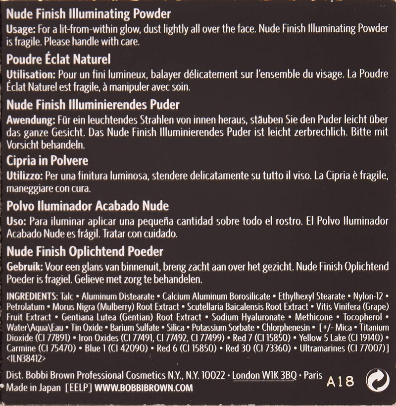 Bobbi Brown Nude Finish Illuminating Powder, Buff for Women, 0.23 Fl Oz Bobbi Brown