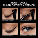 L'Oreal Paris Makeup Infallible Flash Cat Eye Waterproof Liquid Eyeliner, Brown L'Oreal Paris