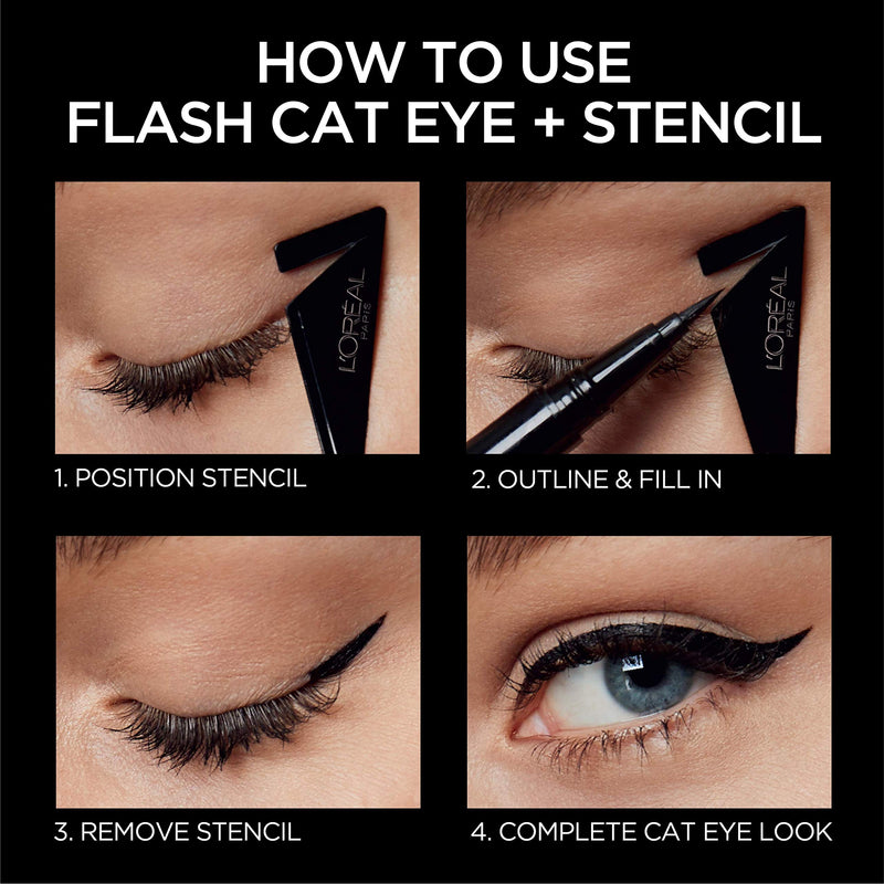 L'Oreal Paris Makeup Infallible Flash Cat Eye Waterproof Liquid Eyeliner, Brown L'Oreal Paris