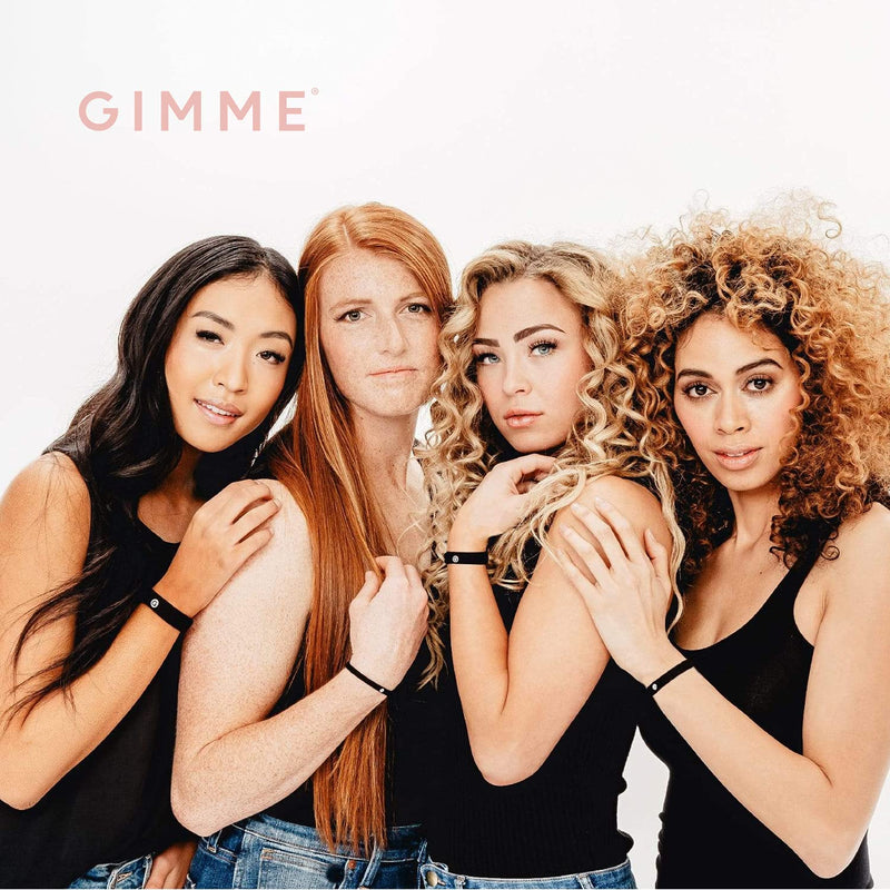 GIMME Bands Fitting Kit | Gentle Microfiber Hair Ties | Find Your Fit With Five Sizing Options | Hair Accessories Essential for Every Hair Type and Occasion | No Snagging, Dents, or Breakage | Black Onyx GIMME
