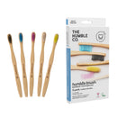 Biodegradable Bamboo Toothbrush by The Humble Co. (5pk) - Eco Friendly Toothbrushes for Sustainable Zero Waste Oral Care, BPA Free Bristle Toothbrush (Medium Bristles) The Humble Co.