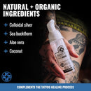 Saniderm Foaming Tattoo Soap (8.45oz Home Size) – Gentle Soap for Tattooed Skin, Infused with Antimicrobial Colloidal Silver, Aloe Vera, and Nourishing Sea Buckthorn Oil Infinity Warehouse
