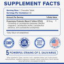 Dental Probiotics & Tongue Scraper – Bad Breath Treatment for Adults – Oral Probiotics for Teeth and Gums – Supports Fresh Breath – 60 Chewable Tablets Infinity Warehouse