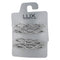 LUX ACCESSORIES Set of 2 Pairs Silver Tone Crisscross Clear Crystal Rhinesones Fashion Hair Pins LUX ACCESSORIES