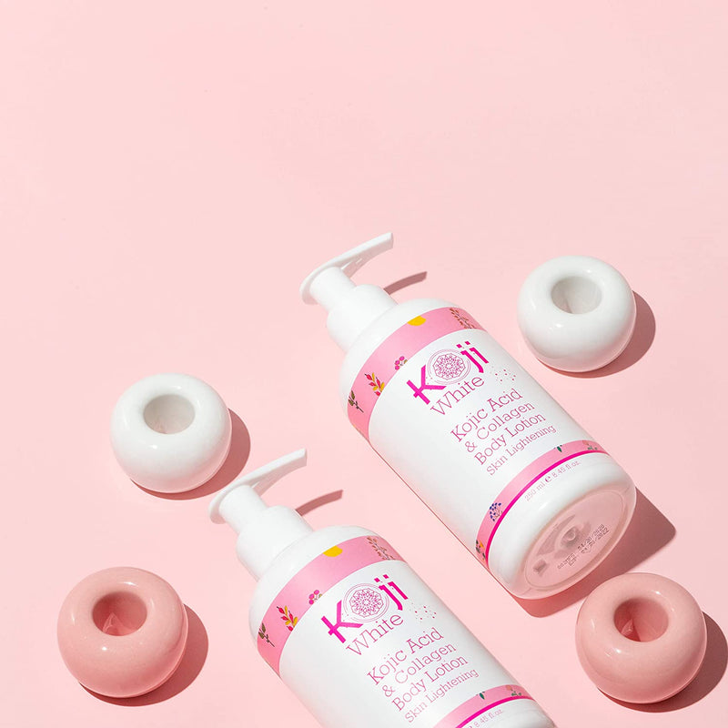 Koji White Kojic Acid & Collagen Body Lotion Skin Brightening - Women Gift Set (2 Pack) - for Moisturizer & Radiant Complexion, Uneven Skin Tone - 8.45 Fl Oz Bottle Koji White Store