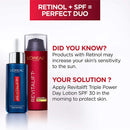 L'Oreal Paris Retinol Serum for Face, Night Serum 0.3% Pure Retinol from Revitalift Derm Intensives, Visibly Reduce Wrinkles, Even Deep Ones, 1 Oz Serum + Moisturizer Cream Samples, Packaging May Vary L'Oreal Paris