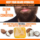 Tame's Orange Walnut Beard Soap - Works as a Natural Beard Wash - Shampoo and Conditioner - Exfoliating Face and Body Scrub - 3 PACK SET of (5oz bars) TAME THE WILD MAKE YOUR BEARD BEHAVE Store